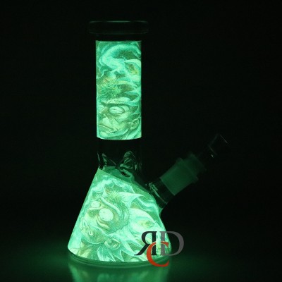 WATER PIPE BEAKER GLOW IN DARK WP1098 1CT